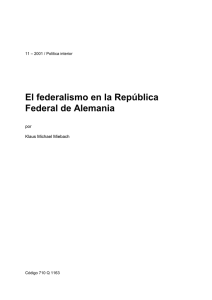 El federalismo en la República Federal de Alemania