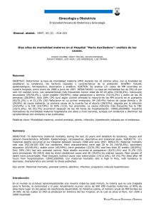 Diez años de mortalidad materna en el Hospital" María Auxiliadora