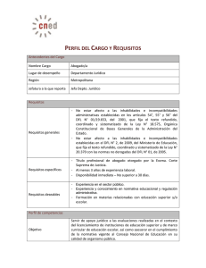 perfil del cargo y requisitos