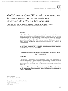 G-CSF versus GM-CSF en el tratamiento de la neutropenia de un