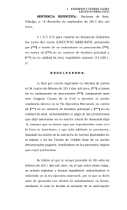 SENTENCIA DEFINITIVA. - Poder Judicial del Estado de Hidalgo