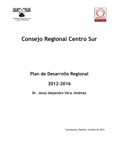 Plan De Desarrollo Región - Región Centro