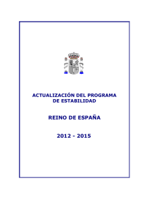 Actualización del Programa de Estabilidad 2012-2015