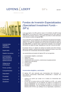 Fondos de Inversión Especializados (Specialised Investment Funds