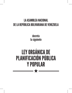 ley orgánica de planificación pública y popular