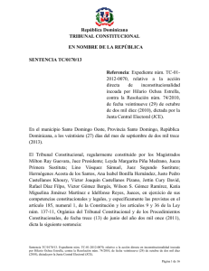 Sentencia TC 0170-13 - Tribunal Constitucional de la República