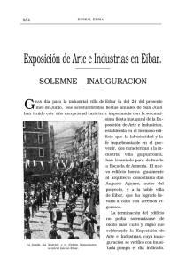 Exposición de Arte e Industrias en Eibar.