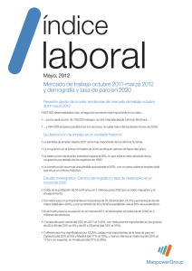 Mercado de trabajo octubre 2011-marzo 2012 y demografía y tasa