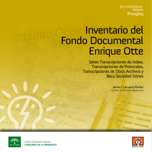 Inventario del Fondo Documental Enrique Otte