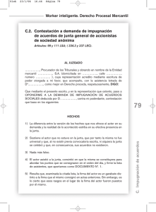 C.2. Contestación a demanda de impugnación de acuerdos de junta