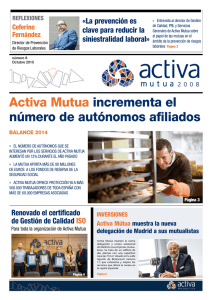 Activa Mutua incrementa el número de autónomos afiliados