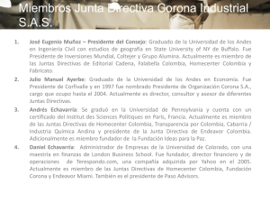 Miembros Junta Directiva Corona Industrial