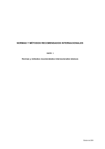 parte 1 normas y métodos recomendados internacionales básicos