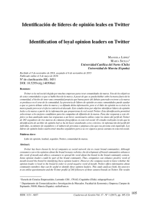 Identificación de líderes de opinión leales en Twitter