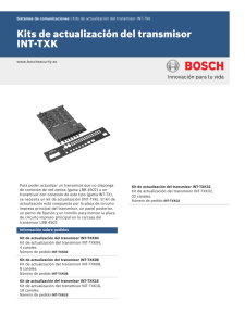 Kits de actualización del transmisor INT‑TXK