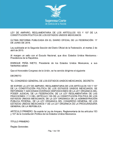 ley de amparo, reglamentaria de los artículos 103 y 107 de la