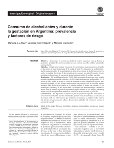 Consumo de alcohol antes y durante la gestación en