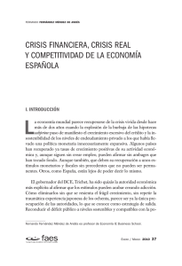 crisis financiera, crisis real y competitividad de la economía española