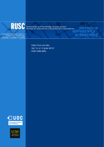 http://rusc.uoc.edu Vol. 12, n.º 3 (julio 2015) ISSN 1698-580x