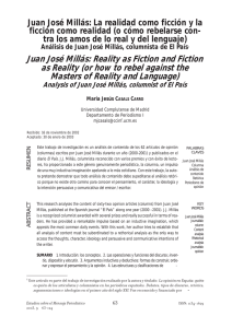 Juan José Millás: La realidad como ficción y la ficción como realidad
