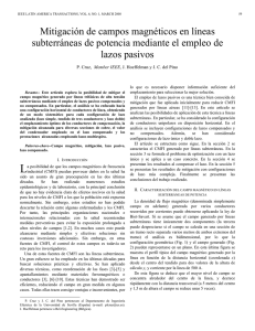 Mitigación de campos magnéticos en líneas subterráneas de