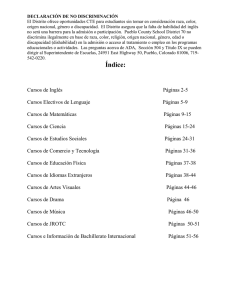 Table of Contents - Pueblo West High School