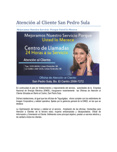 Atención al Cliente San Pedro Sula