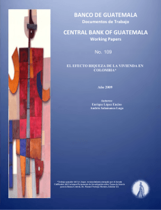 BANCO DE GUATEMALA CENTRAL BANK OF GUATEMALA