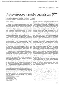 Autoanticuerpos y prueba cruzada con DTT