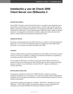 Instalación y uso de Check 2000 Client Server con