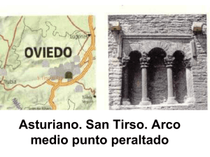Asturiano. San Tirso. Arco medio punto peraltado