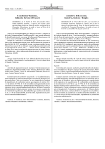 RESOLUCIÓ de 10 d`abril de 2015, del conseller d`Economia