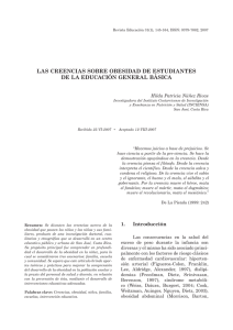 LAS CREENCIAS SOBRE OBESIDAD DE ESTUDIANTES DE LA