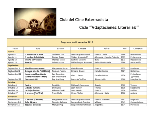 Club del Cine Externadista Ciclo Adaptaciones Literarias