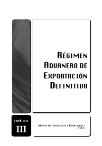 régimen aduanero de exportación definitiva