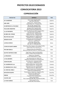 proyectos seleccionados convocatoria 2013