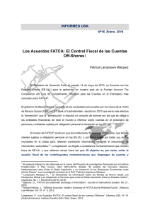“Los Acuerdos FATCA: El control fiscal de las