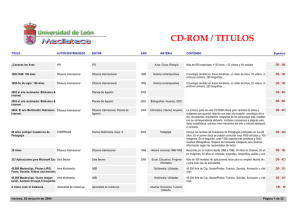 cd-rom / titulos - Universidad de León