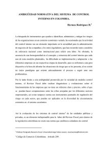 ambigüedad normativa del sistema de control interno en colombia