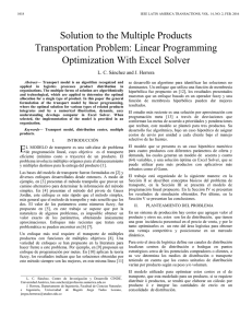 Solution to the Multiple Products Transportation Problem: Linear
