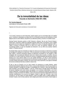De la inmortalidad de las ideas - Universidad Nacional de Rosario