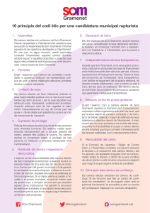 10 principis del codi ètic per una candidatura municipal rupturista