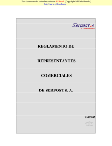 reglamento de representantes comerciales de serpost sa