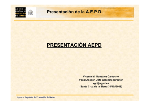 Presentación de la AEPD PRESENTACIÓN AEPD