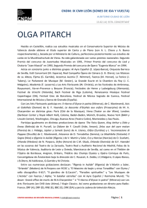 Biografía Olga Pitarch - Centro Nacional de Difusión Musical