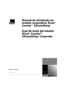 Manual de introdução ao modem corporativo 3Com   CourierTM V
