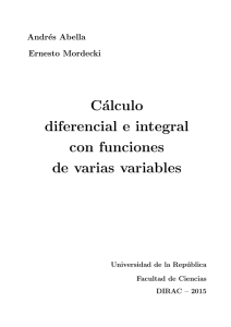 Cálculo diferencial e integral con funciones de varias variables