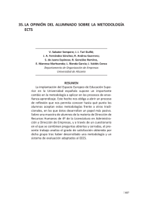 35. LA OPINIÓN DEL ALUMNADO SOBRE LA METODOLOGÍA ECTS