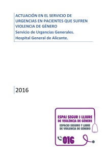 Violencia de Género. Programa de detección en Urgencias