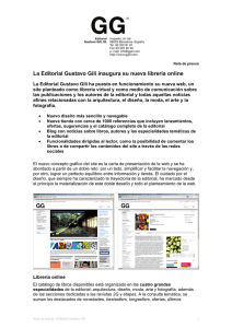 La Editorial Gustavo Gili inaugura su nueva librería online